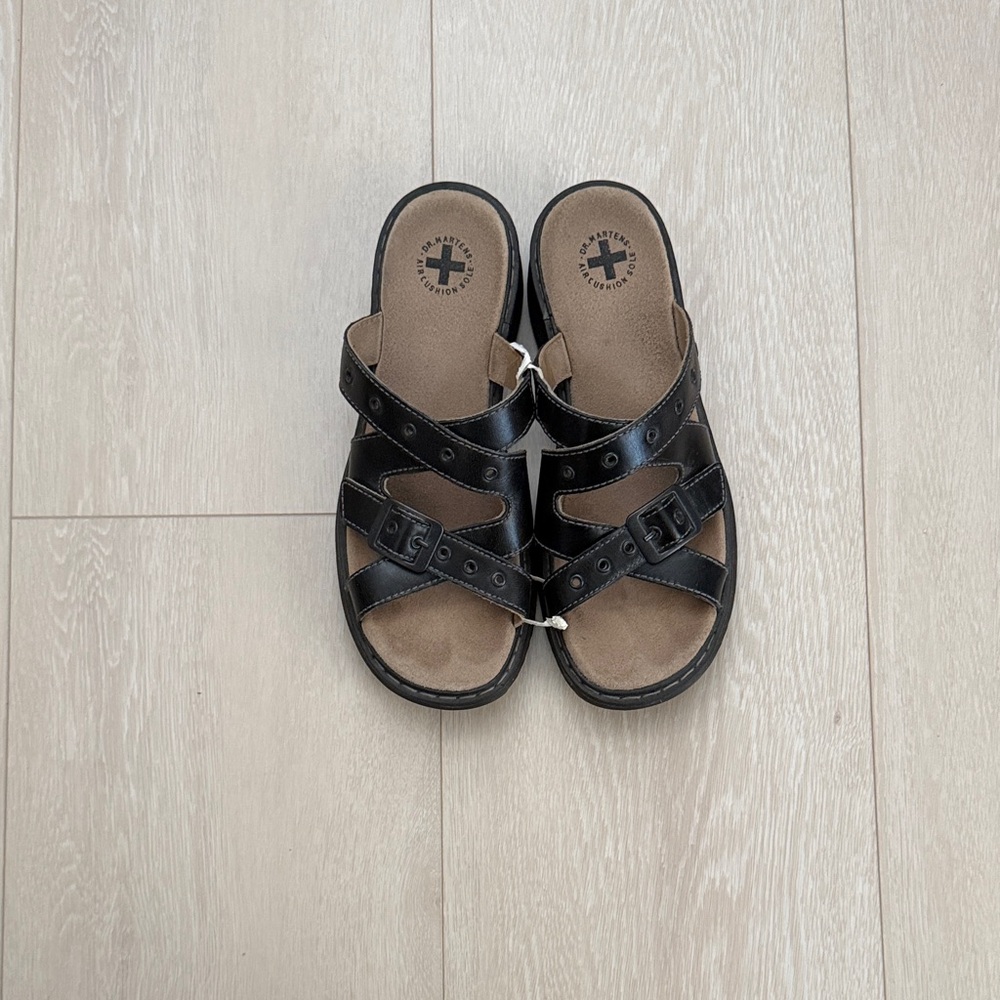 Dr. Martens Skylar Air Cushioned Black Strappy Sandals